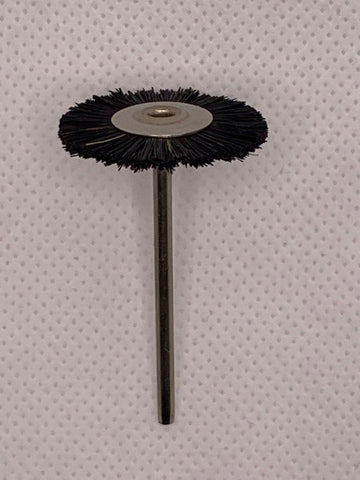 Plain black bristle brush with mandrel 25.4mm